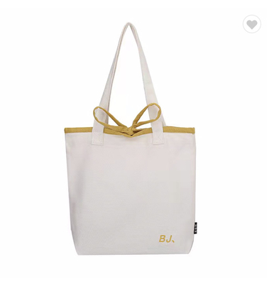 Bom preço. 16oz Sacos de toque de lona simples não tecidos Sacos de compras reutilizáveis Logotipo impresso on-line