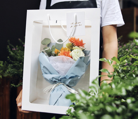Bom preço. Embalagem de sacos de papel biodegradáveis com janela para compras de supermercado 450gm on-line