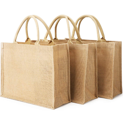 Bom preço. Sacos de Jute Reutilizáveis Imprimidos Sacos de Tote para Embalagens de Mercadorias on-line
