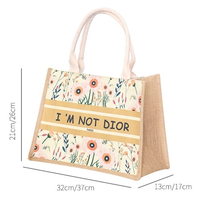 Bom preço. Sacos de Jute Eco-Friendly Impressão Floral Personalizada Sacos de Jute on-line
