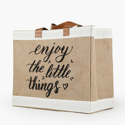 Bom preço. Sacos de Jute Tote Grandes Impressos Sacos de Hessian Personalizados para Regalos de Retorno on-line