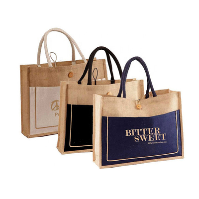 Bom preço. Linhas de costura de lona bolsas de compras hessianas personalizadas para mulheres on-line