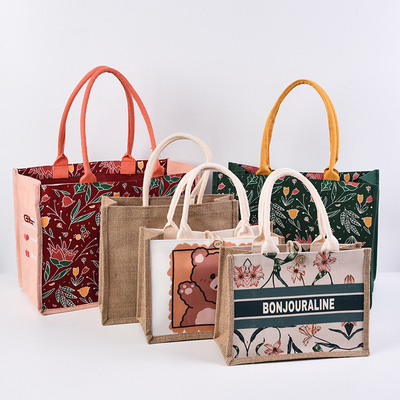 Bom preço. Sacos de Jute Impresso de Tela Natural Personalizado on-line