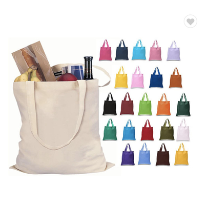 Bom preço. Saco de tecido de algodão Eco-friendly Canvas Gusset Tote Bag 570gm Para compras on-line