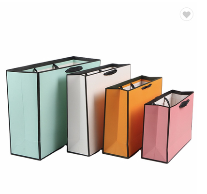 Bom preço. 2022 Large Shopping Wide Gusset Bolsas de papel Pantone Bolsas de presente de papel colorido on-line