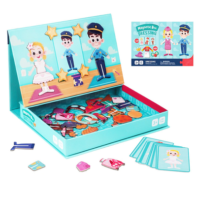 Impressão CMYK Educativa Magnética Jigsaw Puzzle Jogos Vestido Reconhecimento Para Crianças