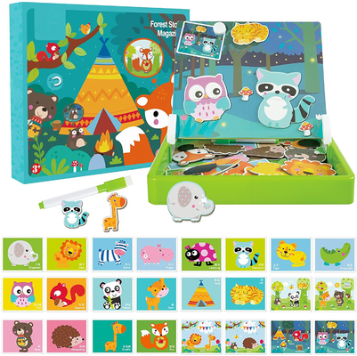 Bom preço. Animais da floresta Puzzles Puzzles Magnéticos Para crianças em idade pré-escolar Para crianças de 4 a 8 anos 60pcs on-line