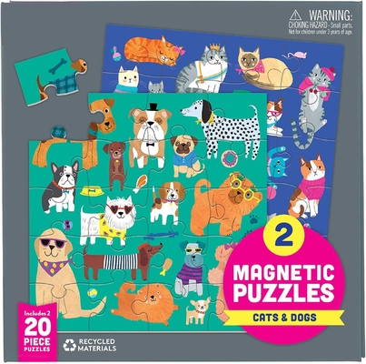 Bom preço. Gatos Cães Puzzle Magnético 6,5 x 6,5 